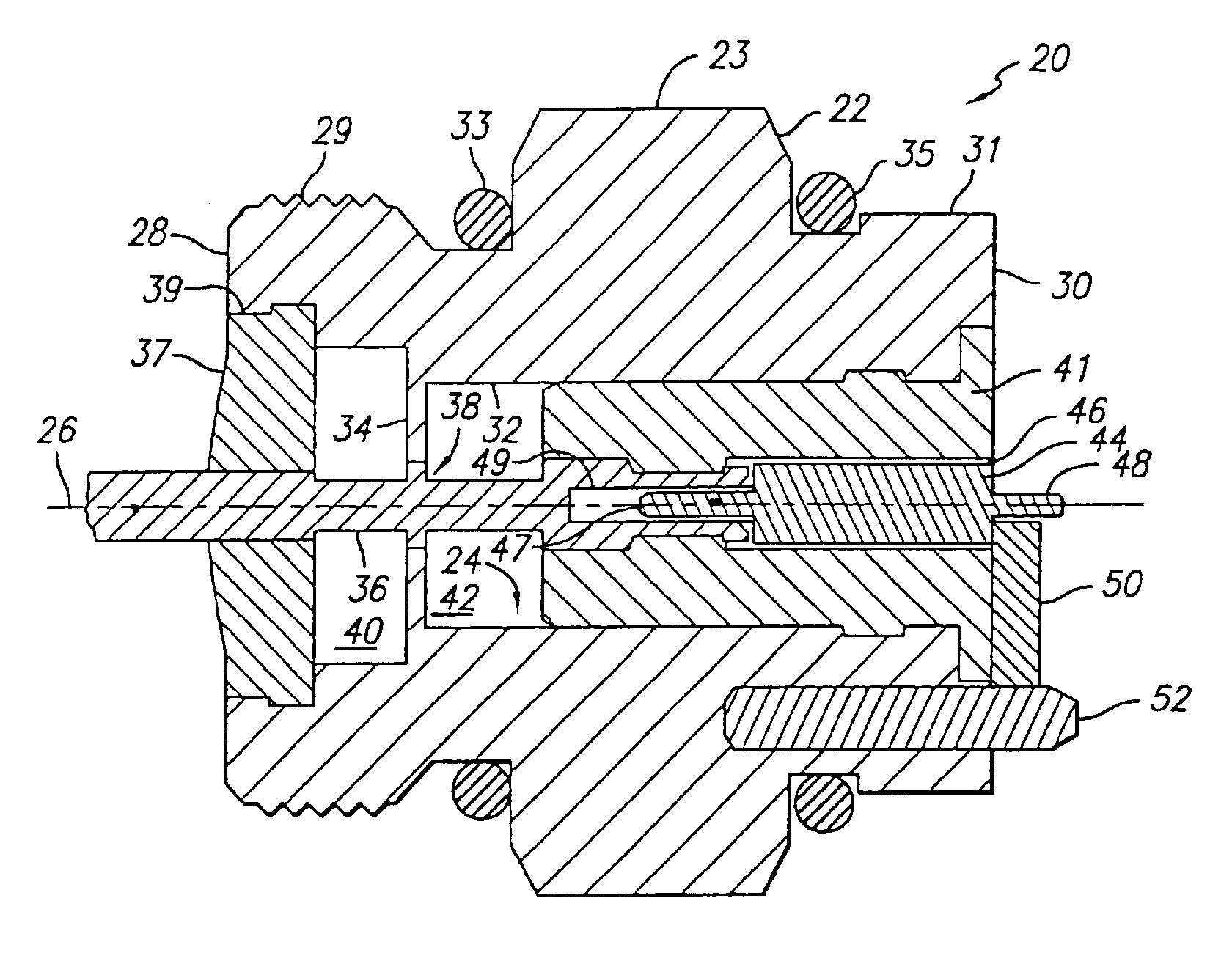 Surge protected coaxial termination