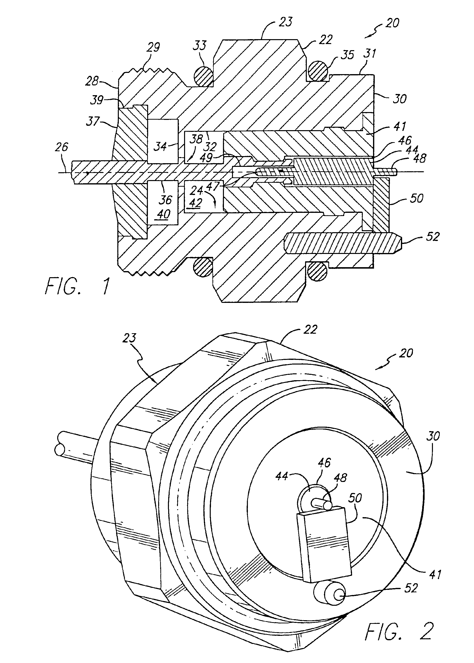 Surge protected coaxial termination