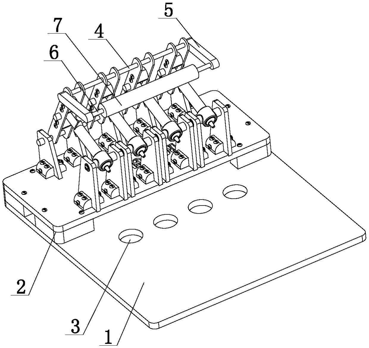 Composite film traction device for film sealing machine