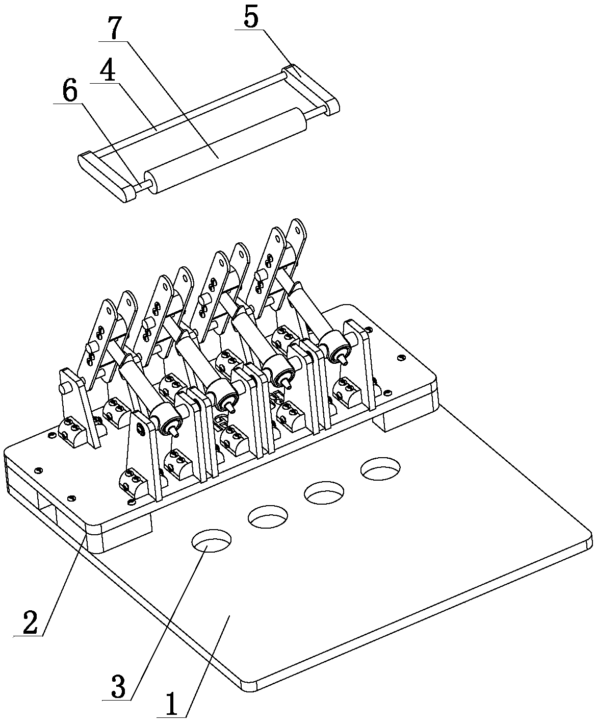 Composite film traction device for film sealing machine