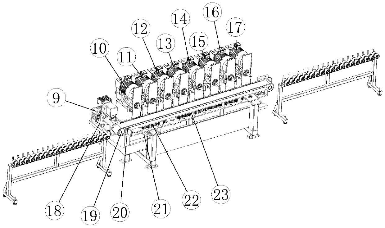 Triple-purpose multifunctional environment-friendly numerical control line moulding machine