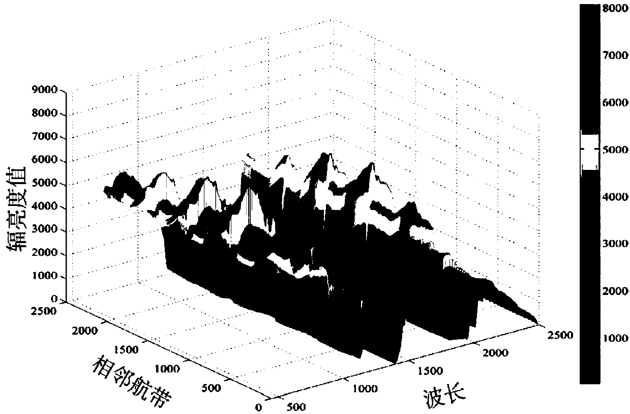 Aerial hyperspectral multi-flight-strip image radiation distortion correction method