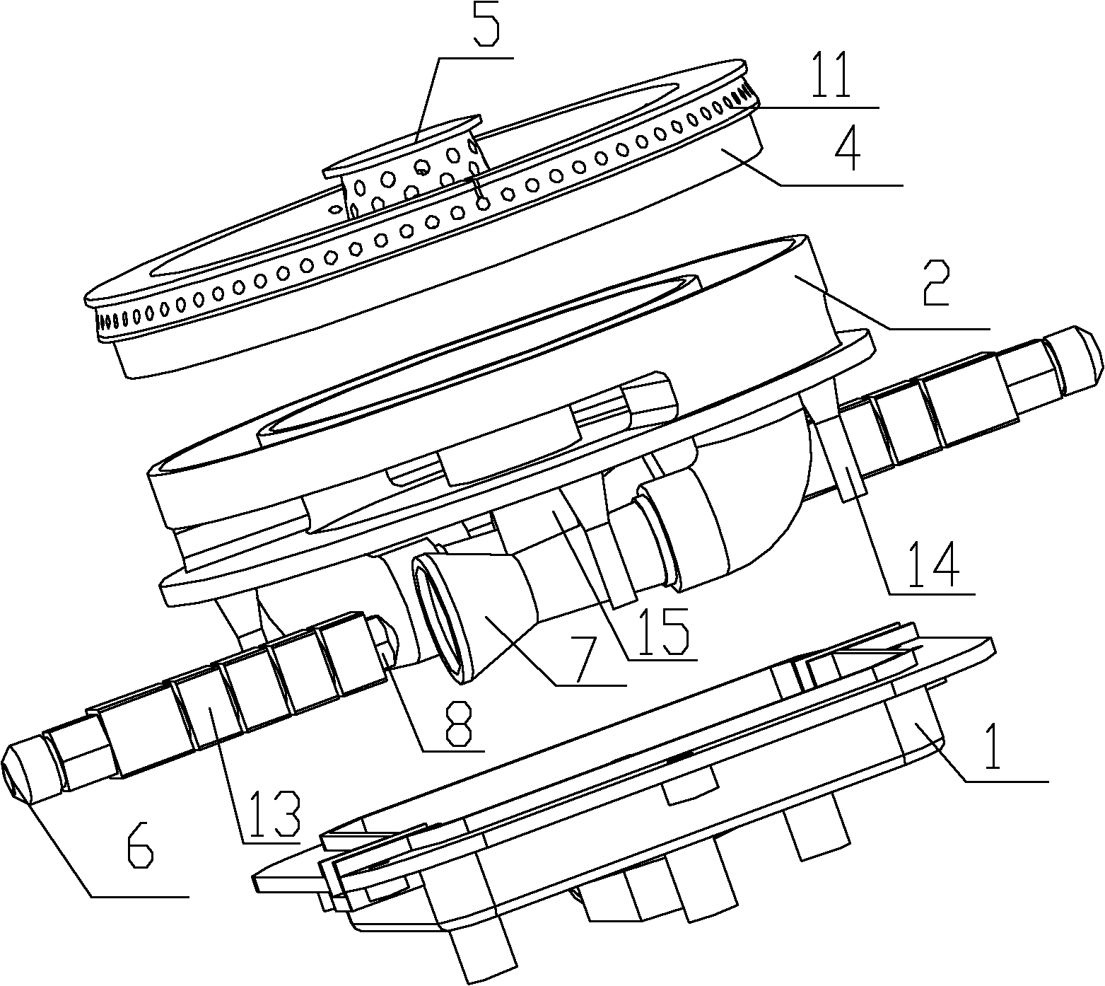 Upper air inlet gas cookware