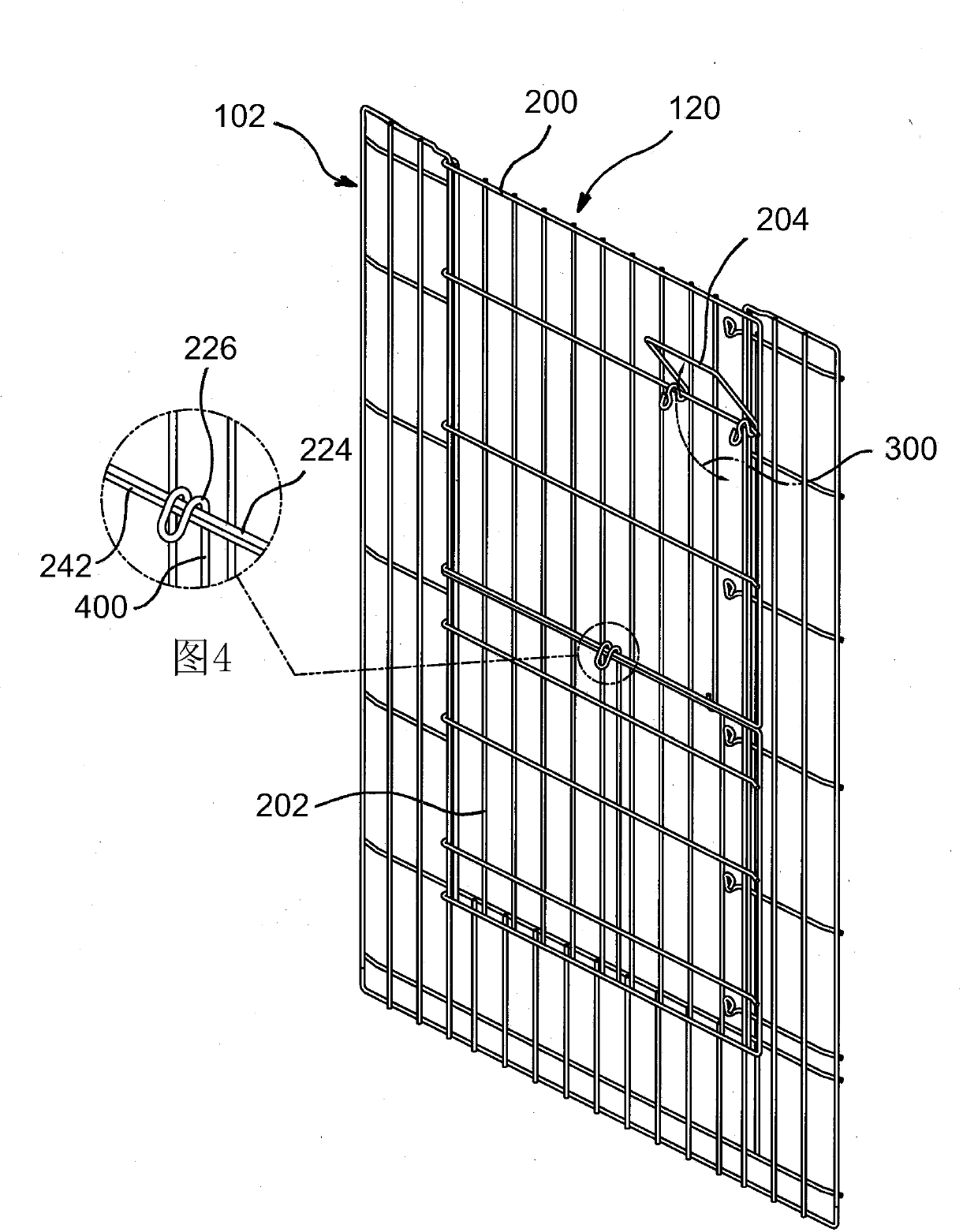 Animal enclosure with dual door assembly