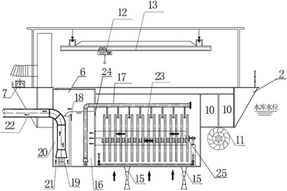 Rough filtration type floating pontoon water taking device