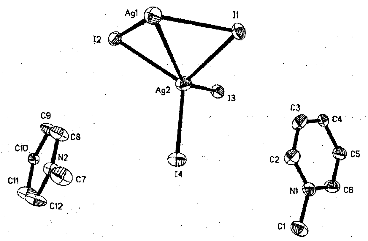 A kind of organic-inorganic hybrid semiconductor material of silver iodide anion high polyhelical chain base