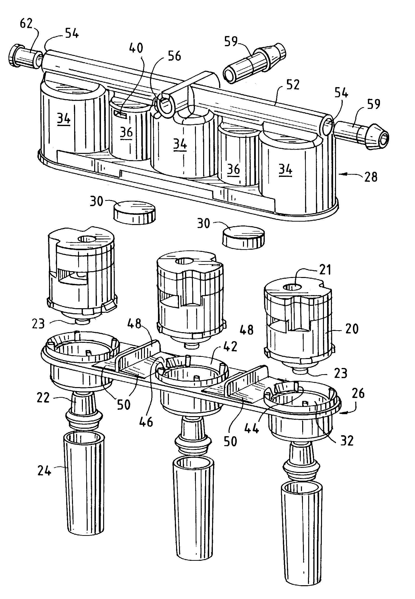 Single point watering apparatus for lead-acid battery