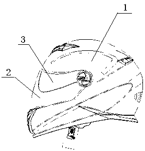 Double-glass intelligent alarm type helmet