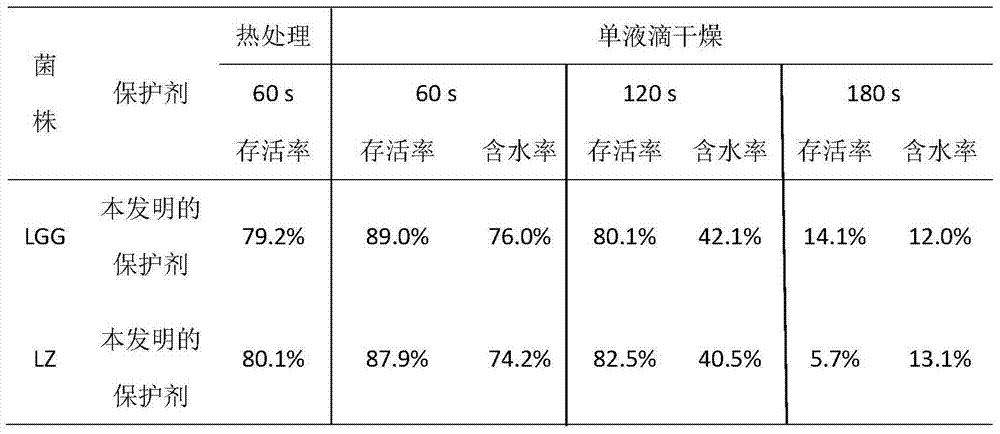 Active lactobacillus or probiotics heat and convective drying protective agent and preparation method thereof