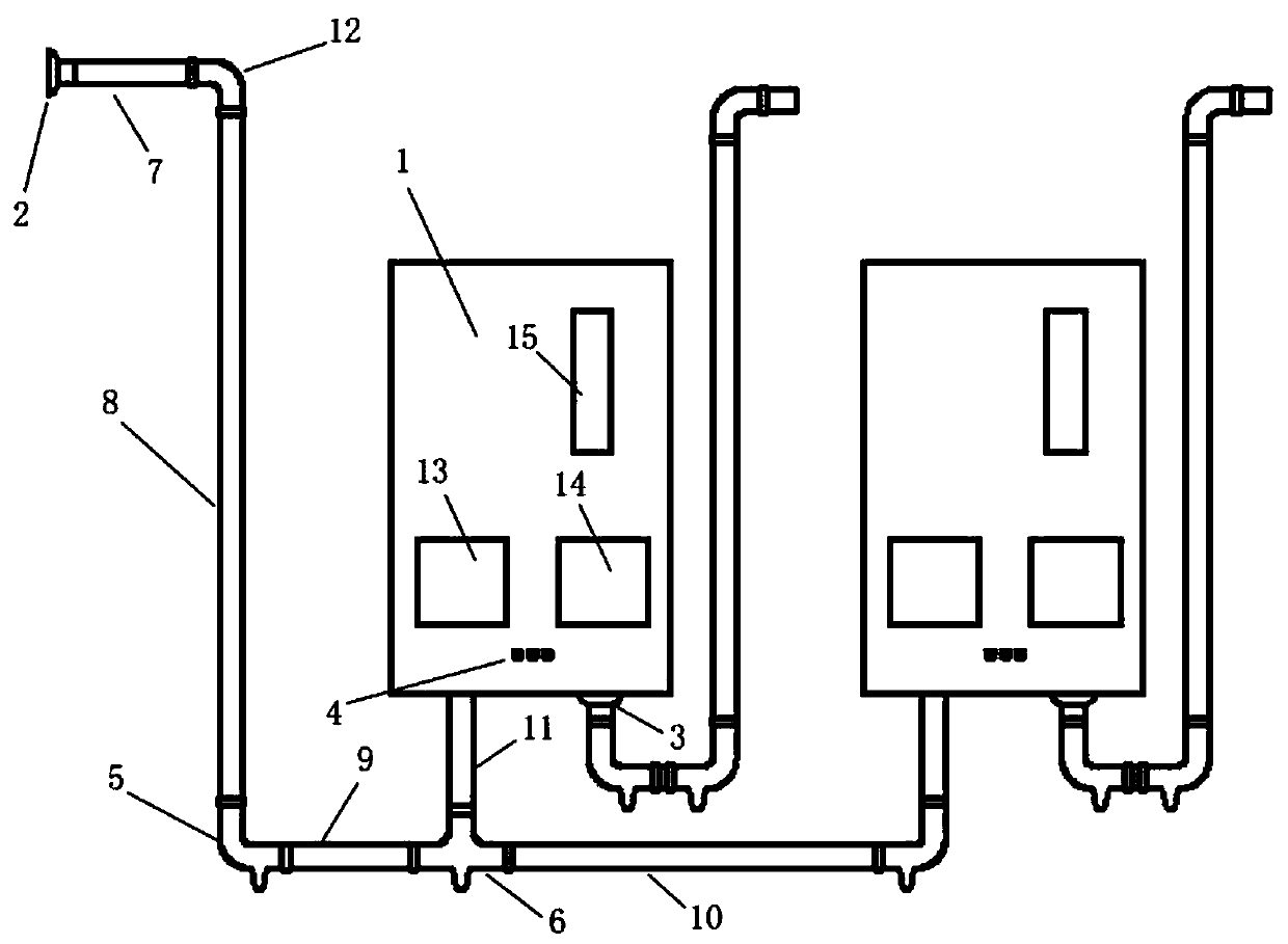 Electric meter box incoming and outgoing line sleeve with alarm and drainage functions