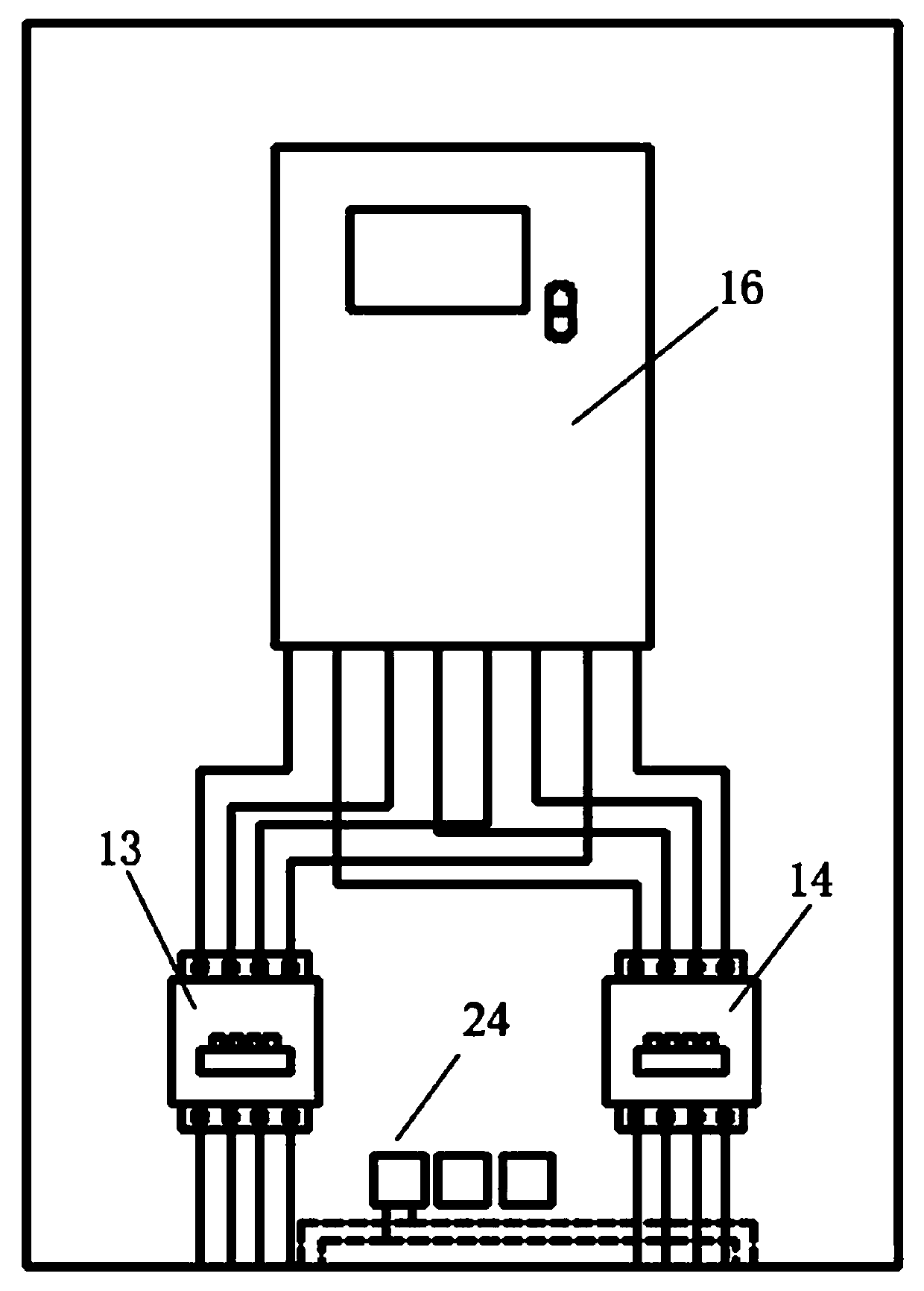 Electric meter box incoming and outgoing line sleeve with alarm and drainage functions