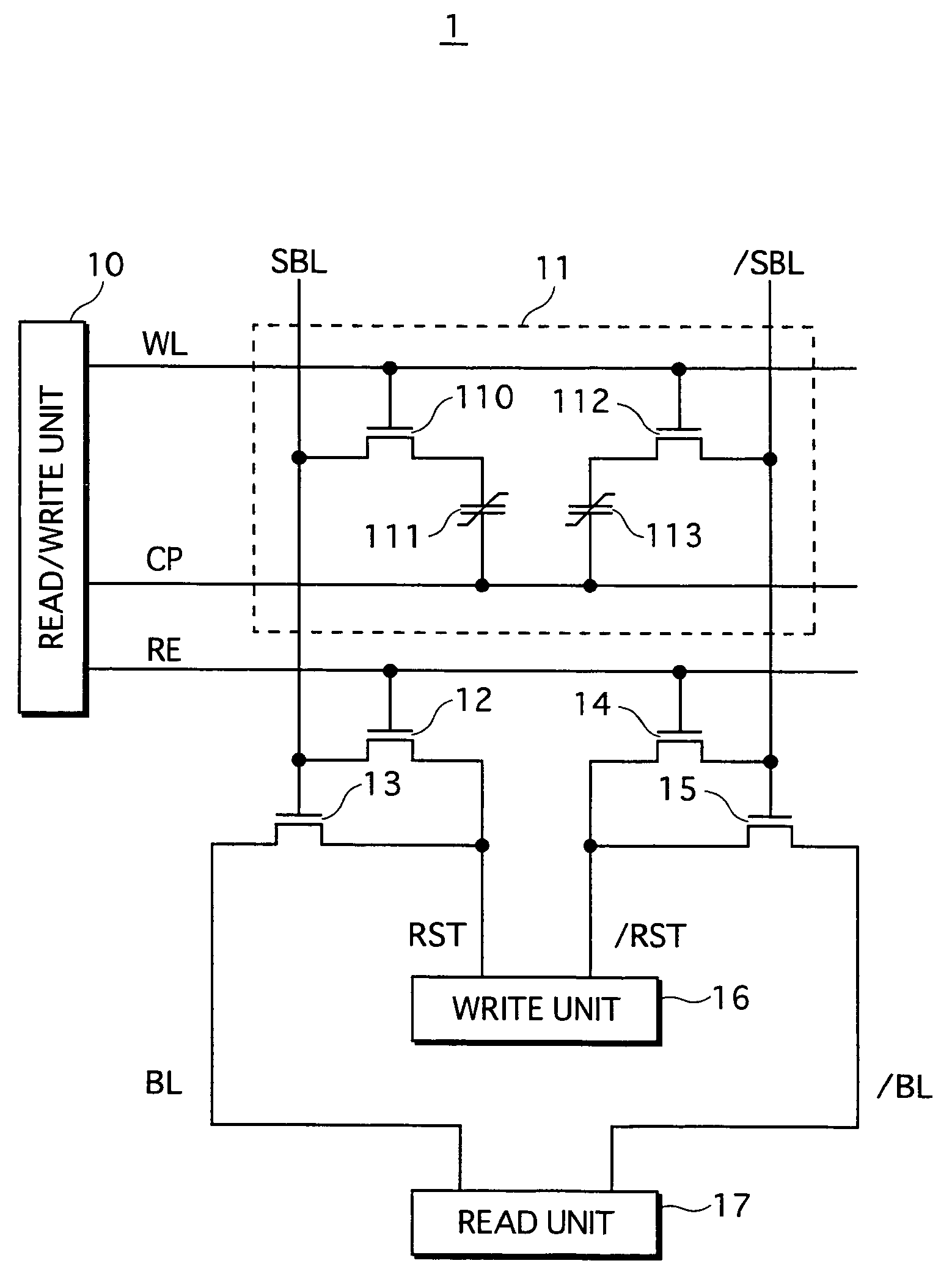 Ferroelectric storage device