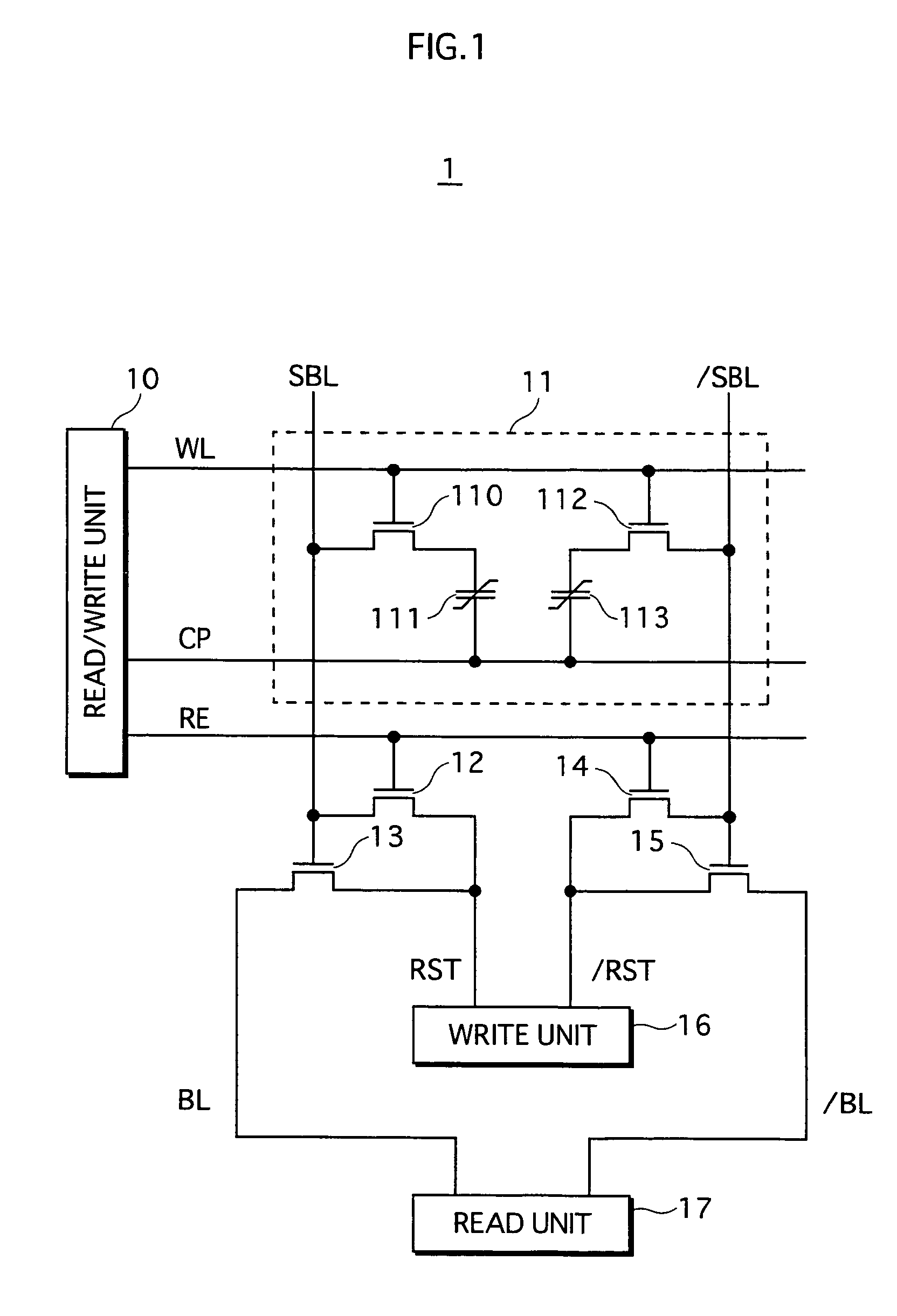 Ferroelectric storage device