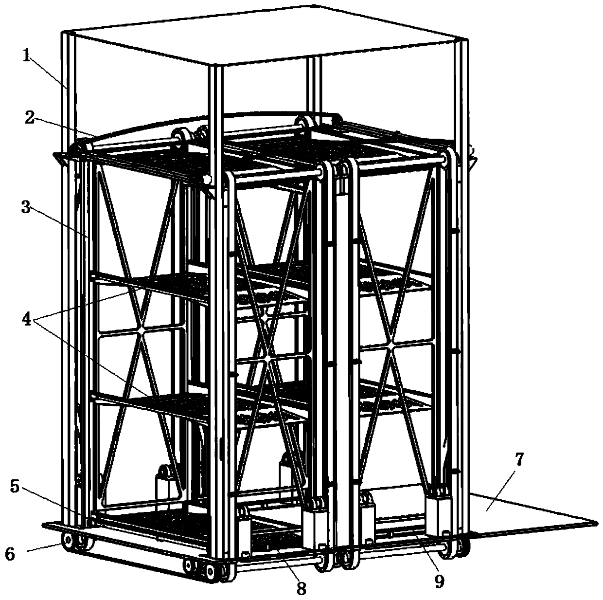 Convenient small three-dimensional garage