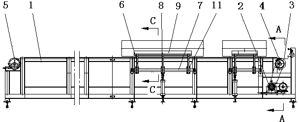 Automatic raw wood stacking device