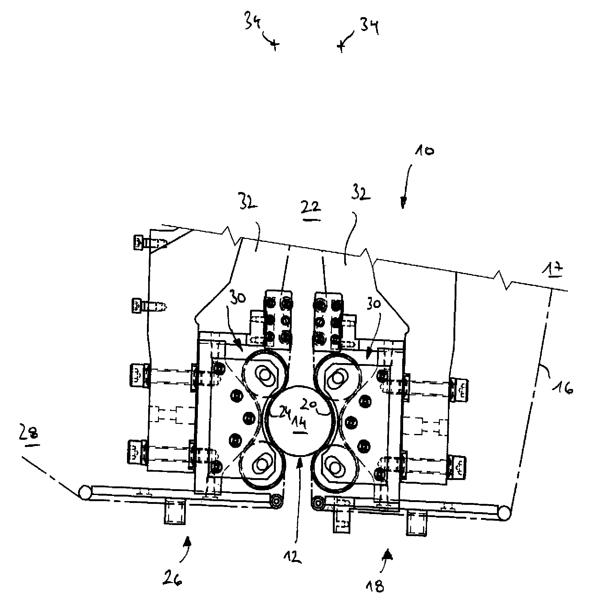 Belt finishing device, belt finishing system and method for producing a belt finishing device