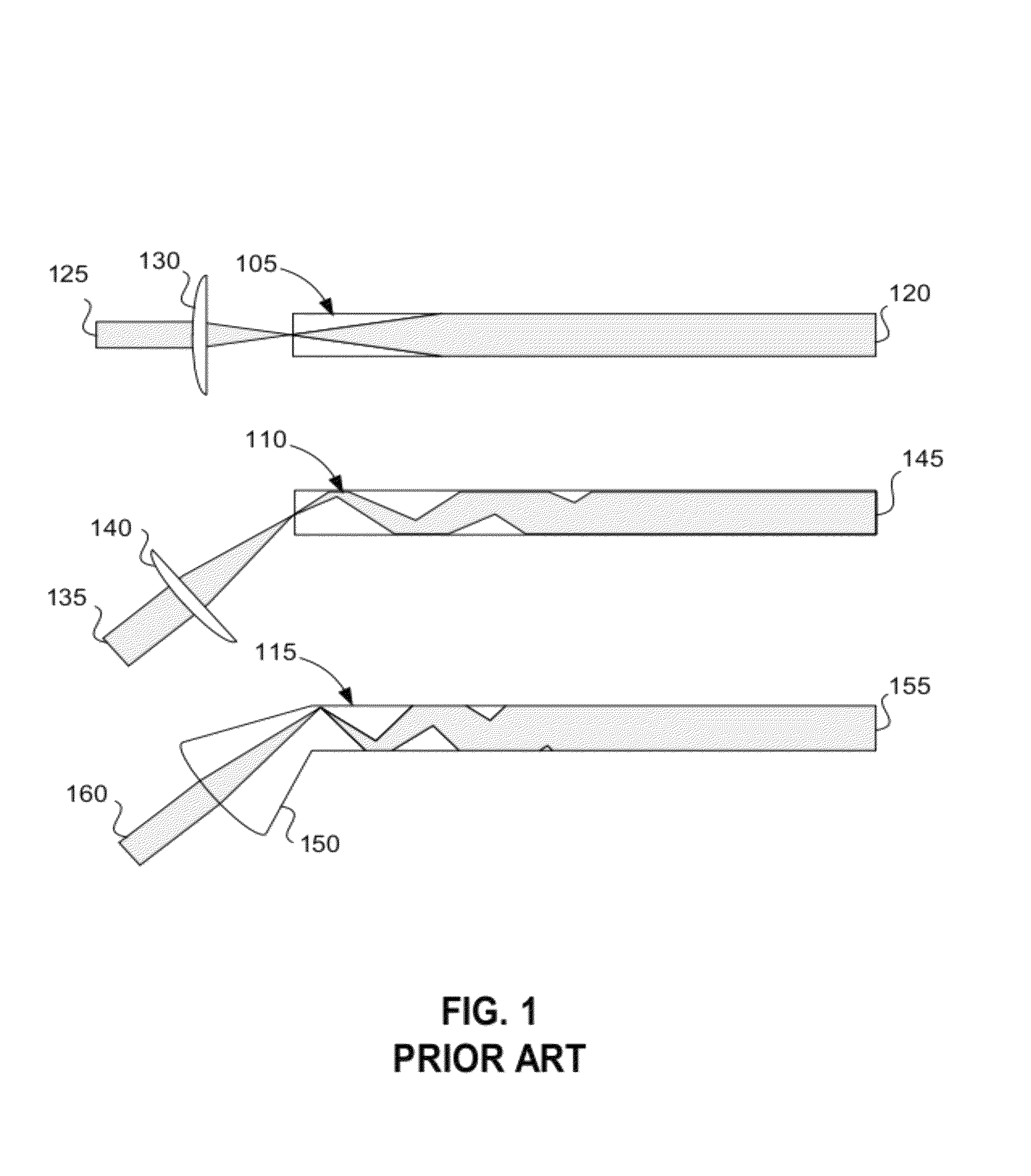 Planar optical waveguide with core of low-index-of-refraction interrogation medium