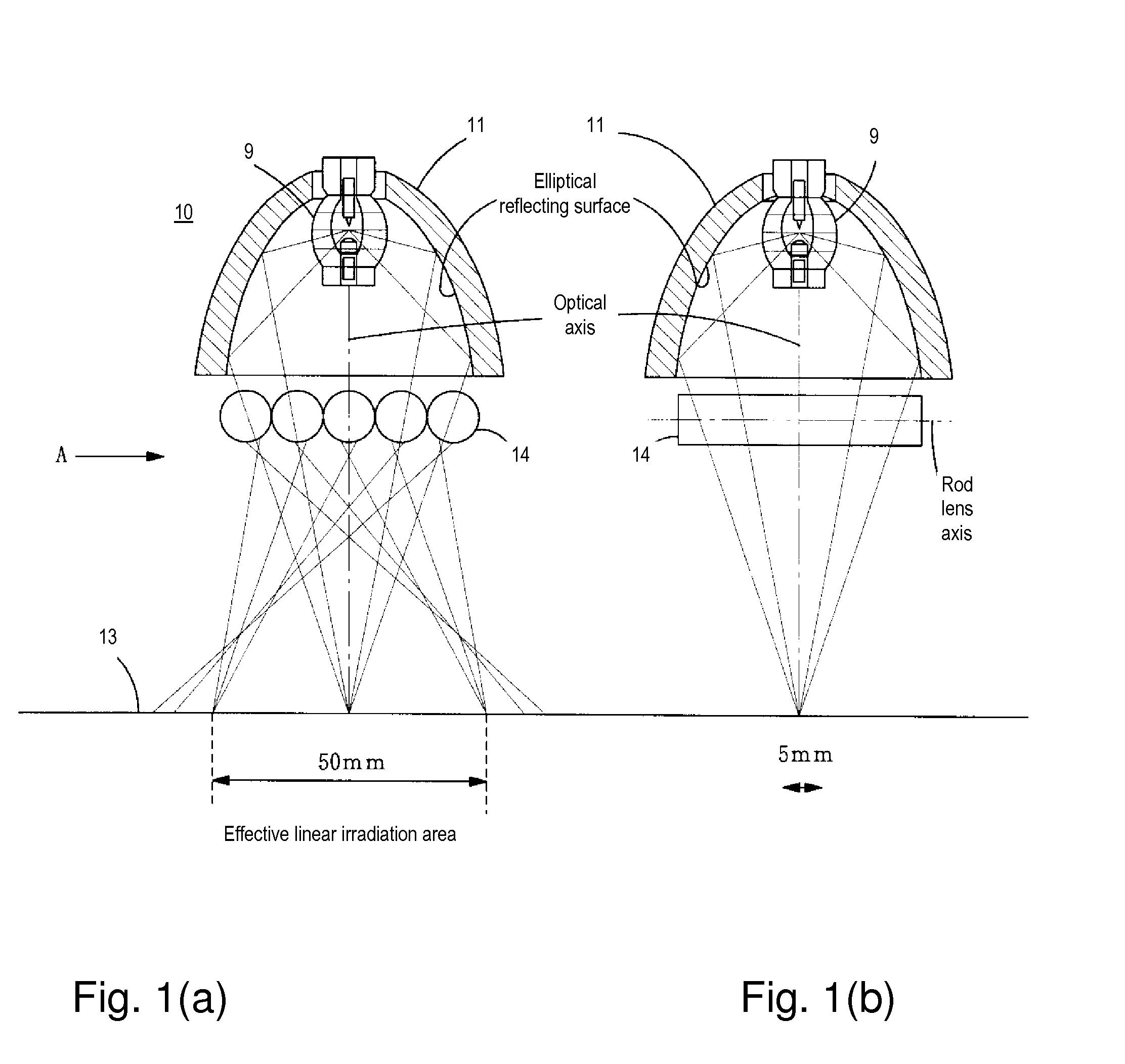 Light irradiation device and inkjet printer