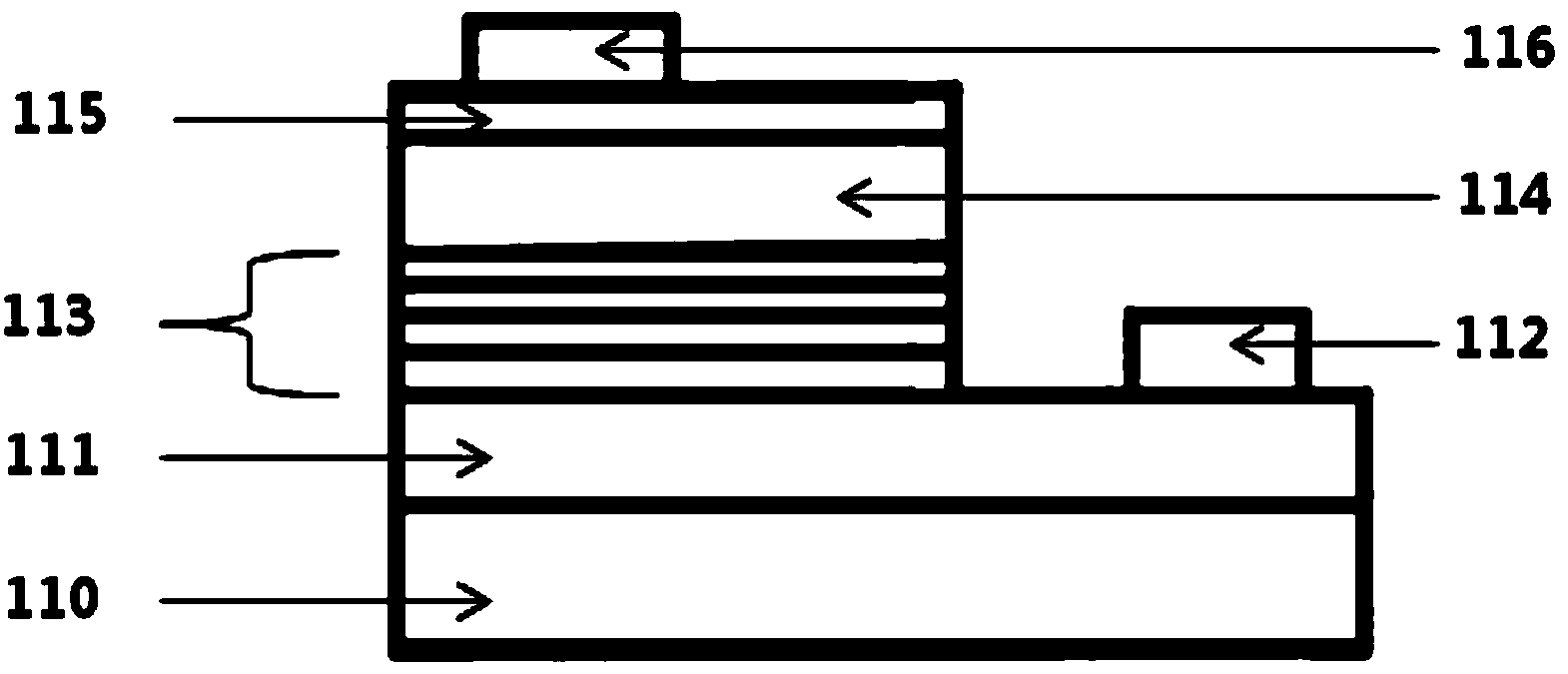 Transverse zinc oxide nanorod array light emitting diode