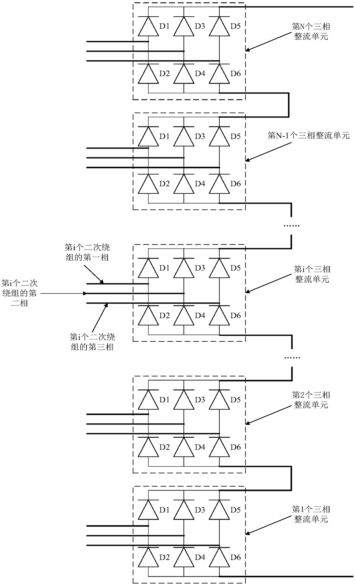 AC-DC converter, wind driven generator set and wind farm system