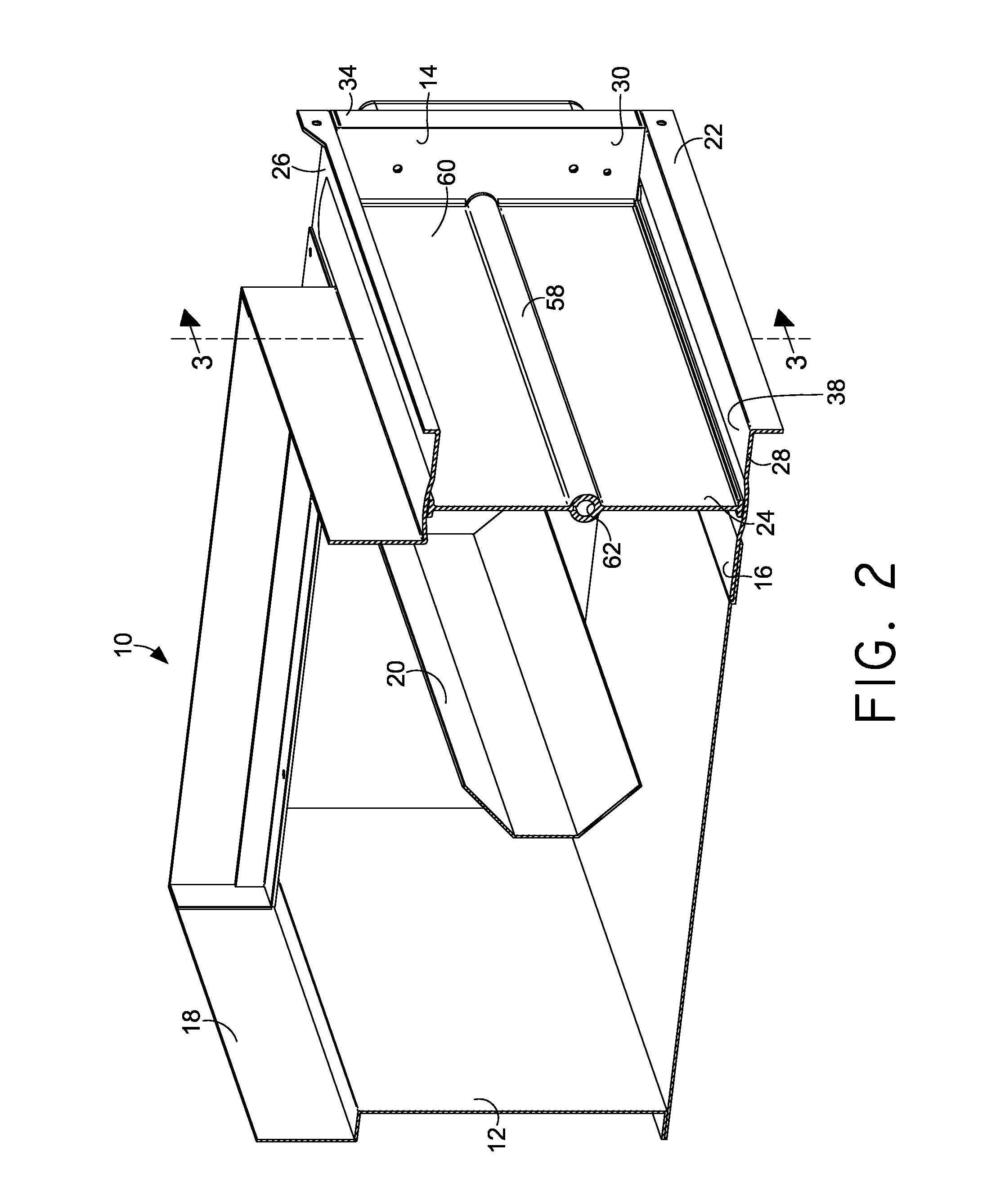 Damper vane and housing construction