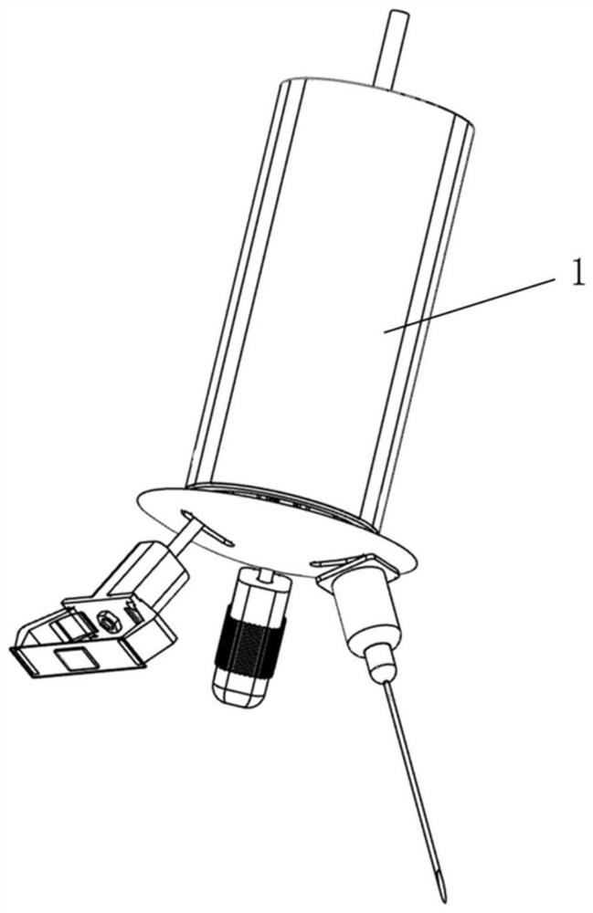 Integrated end device for automatic puncture robot