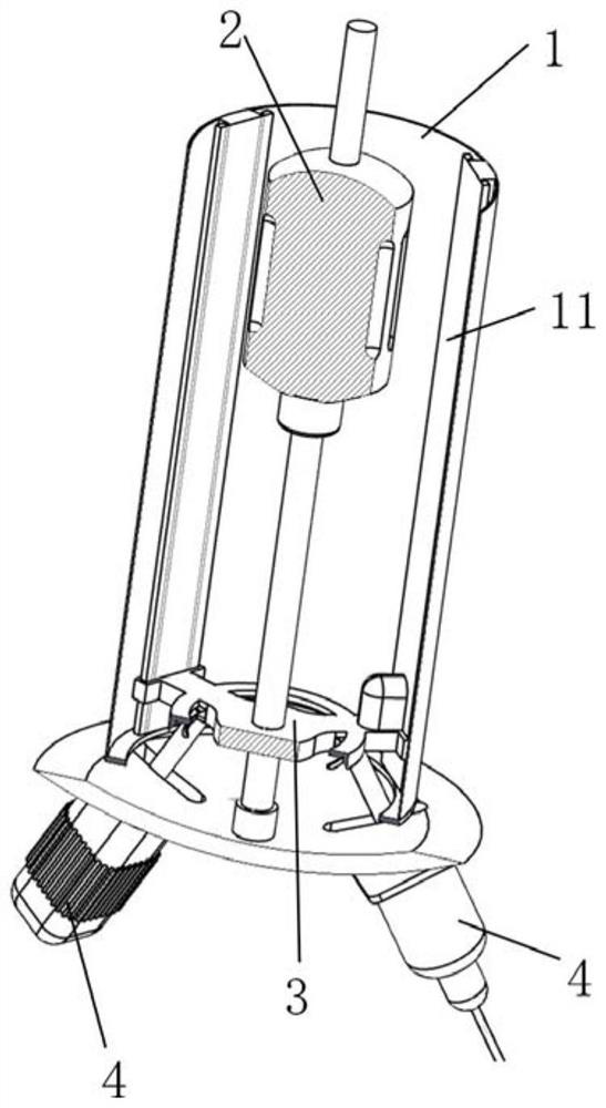 Integrated end device for automatic puncture robot