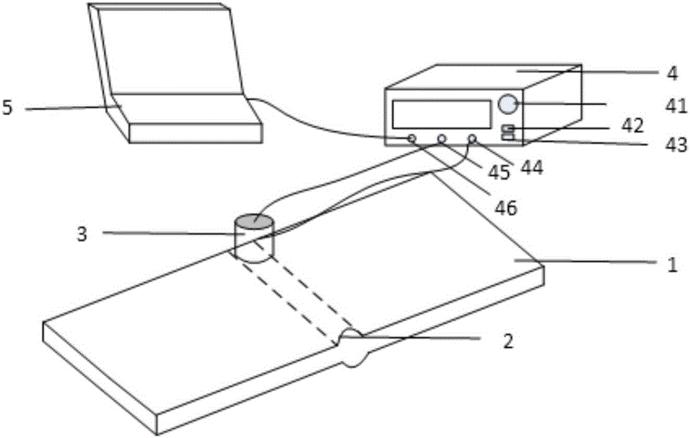 Character guided wave based butt-weld defect detection system and detection method thereof