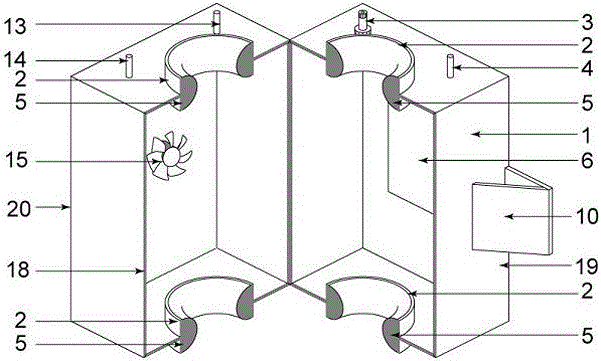 Static box for measuring methane transmission rate of mangrove forest trunks