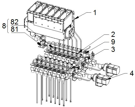 Self-detection full-automatic liquid adding and discharging device