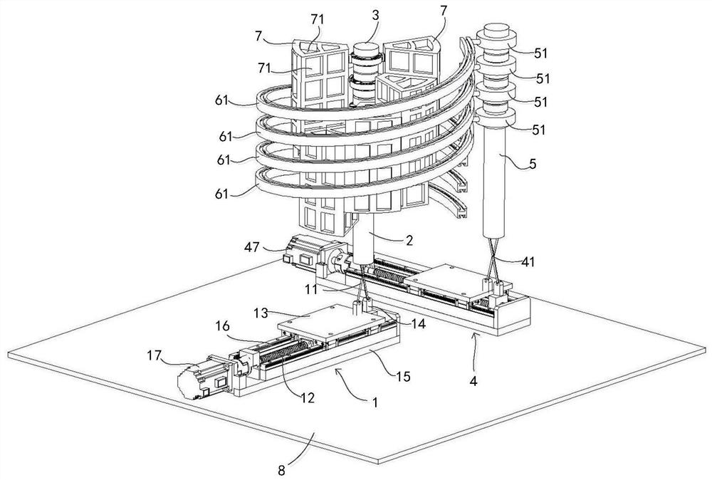 A space spiral unfolding exposure platform