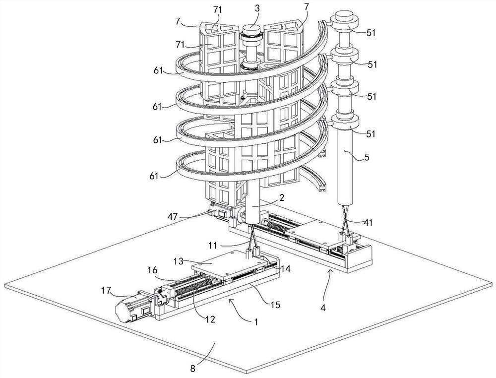 A space spiral unfolding exposure platform