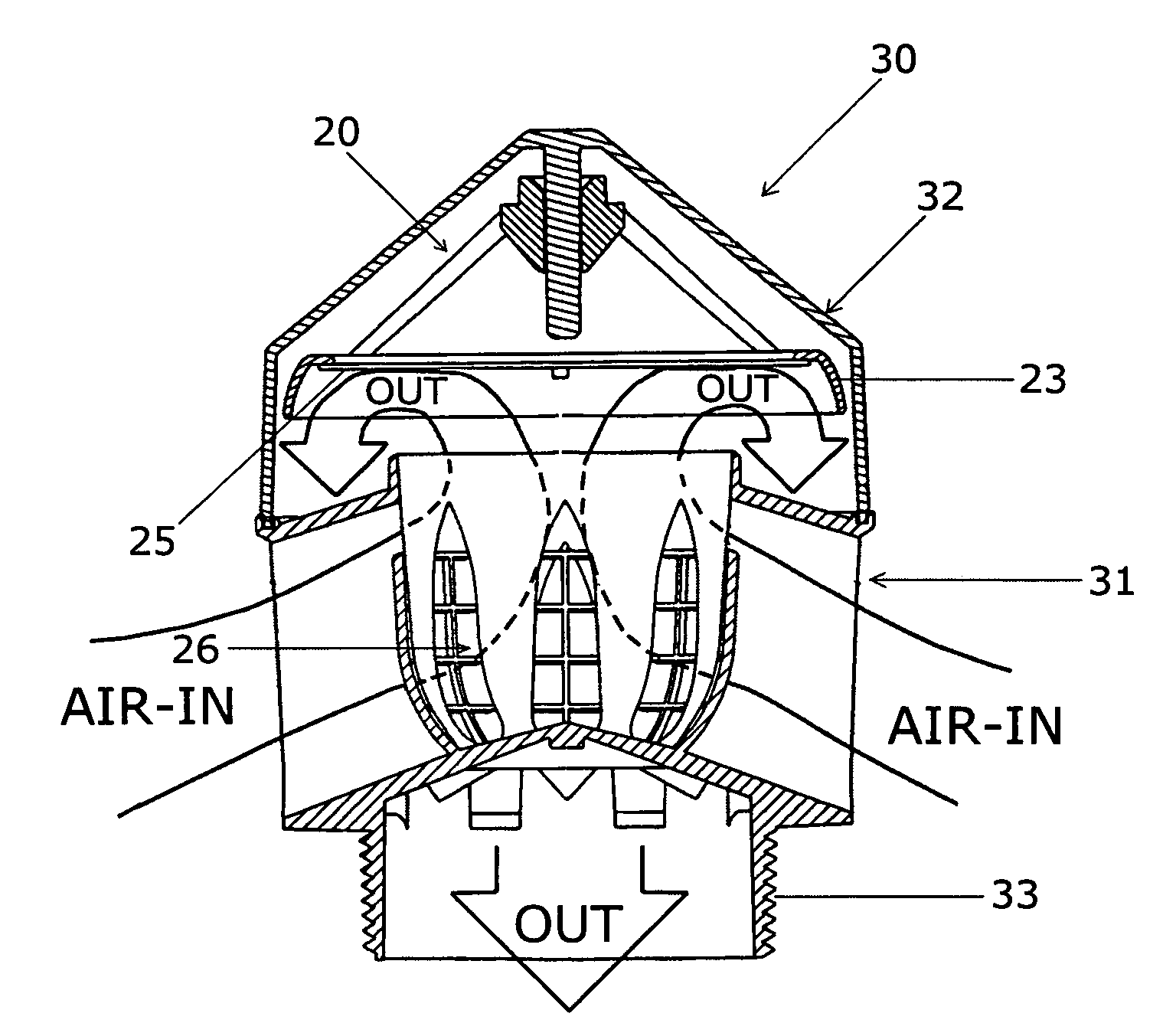 Air admittance valve assembly