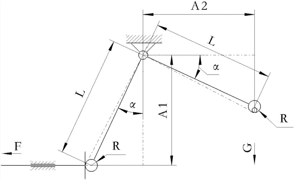 Horizontal constant force output device