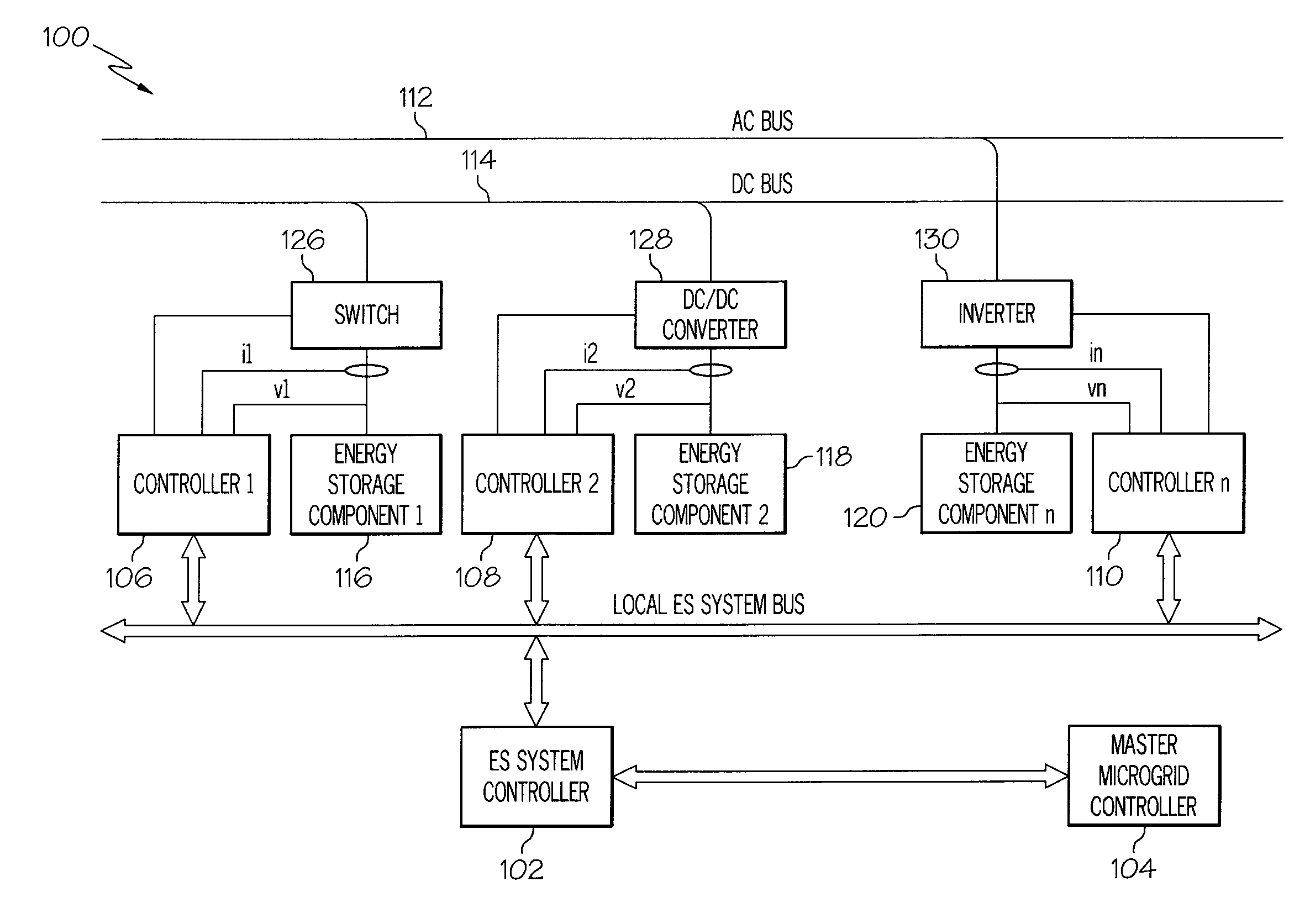 Method and apparatus for effective utilization of energy storage components within a microgid