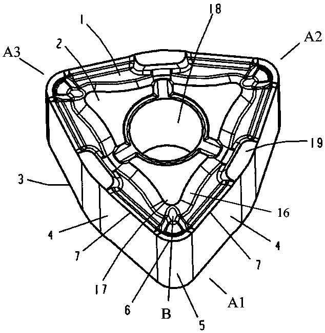 Stainless steel flange turning blade