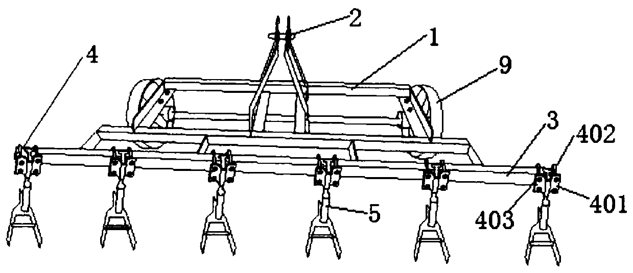 Ditcher applicable to sowing-in-line plot planting