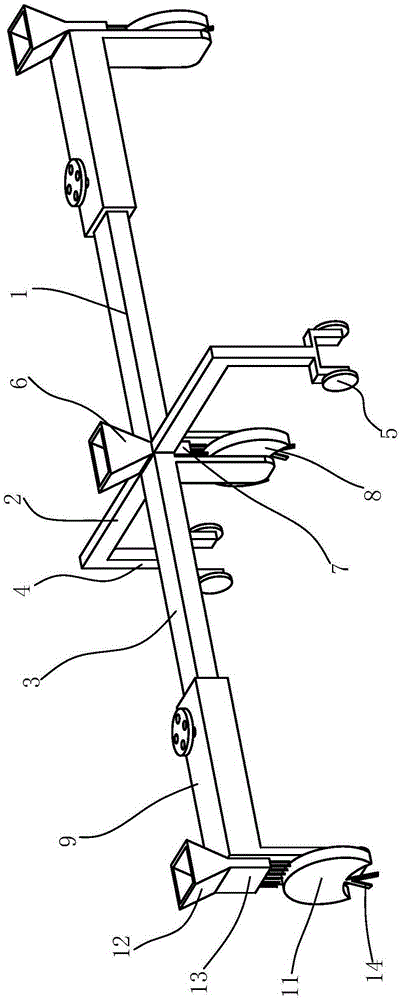 Device for brushing dotted lines on roads