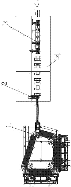 Pull-up diaper front and reverse packaging production line