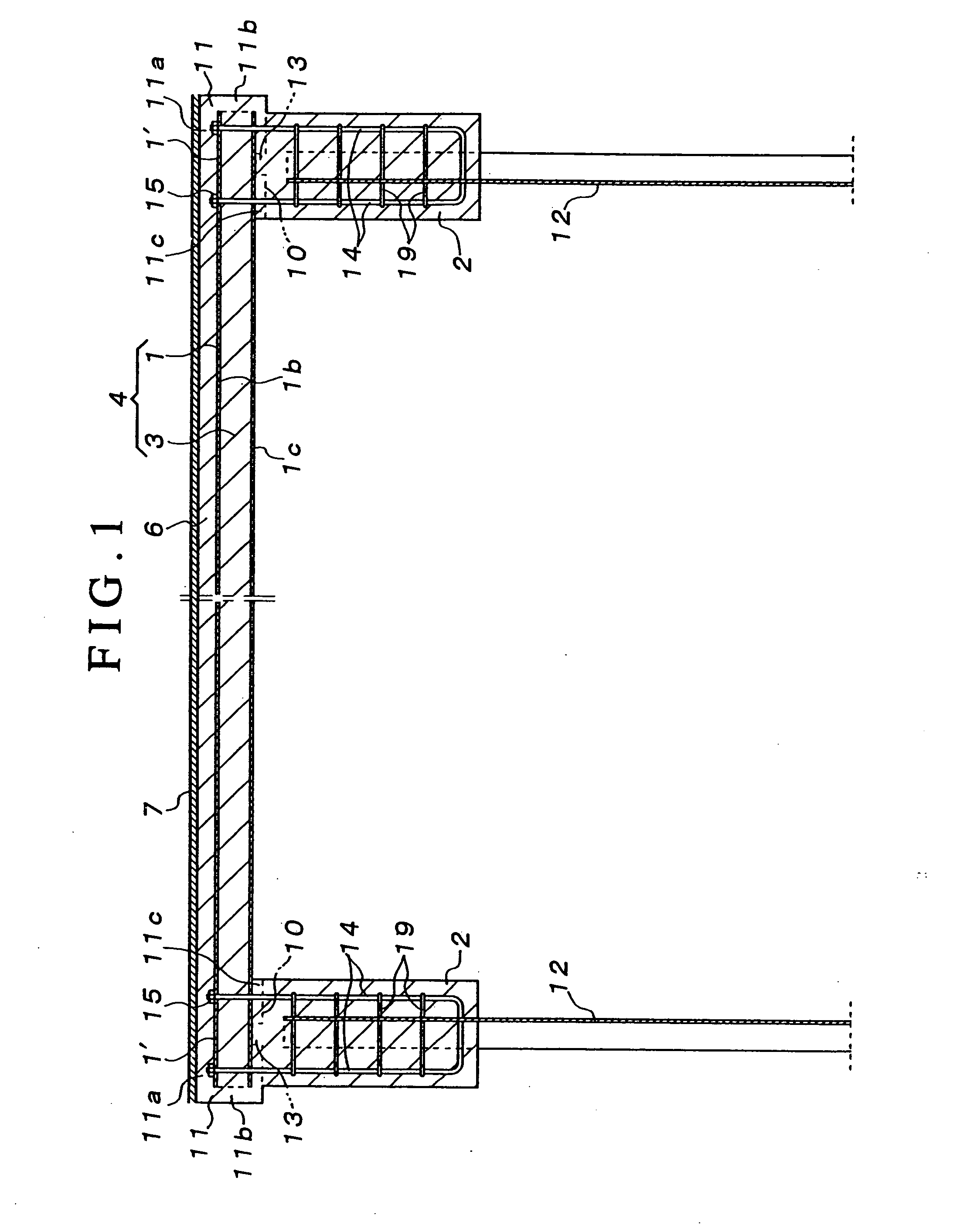 Floor slab bridge structure