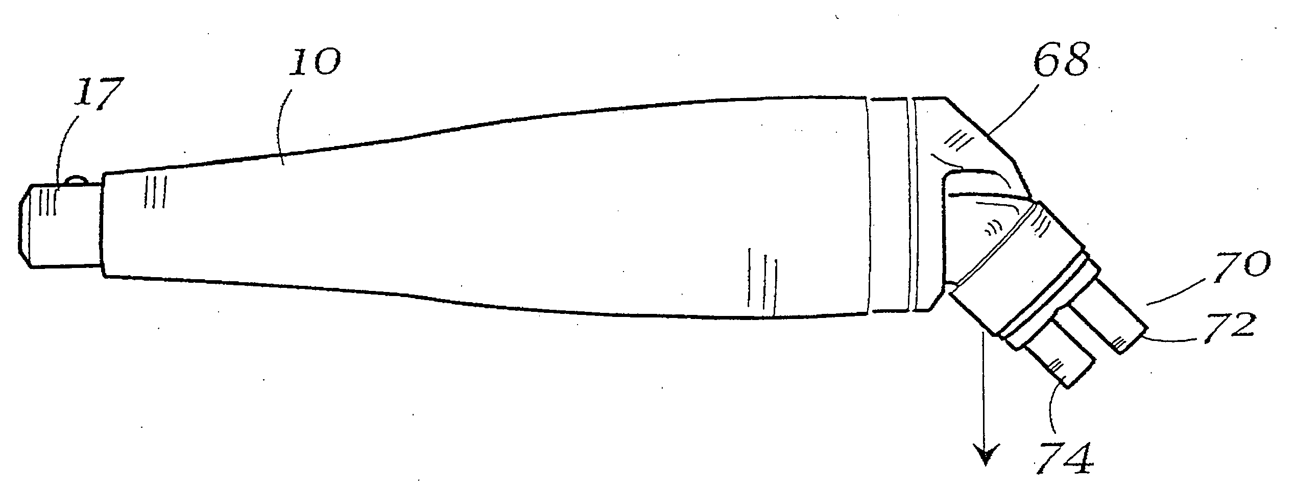 Angles hose connection for dental handpiece