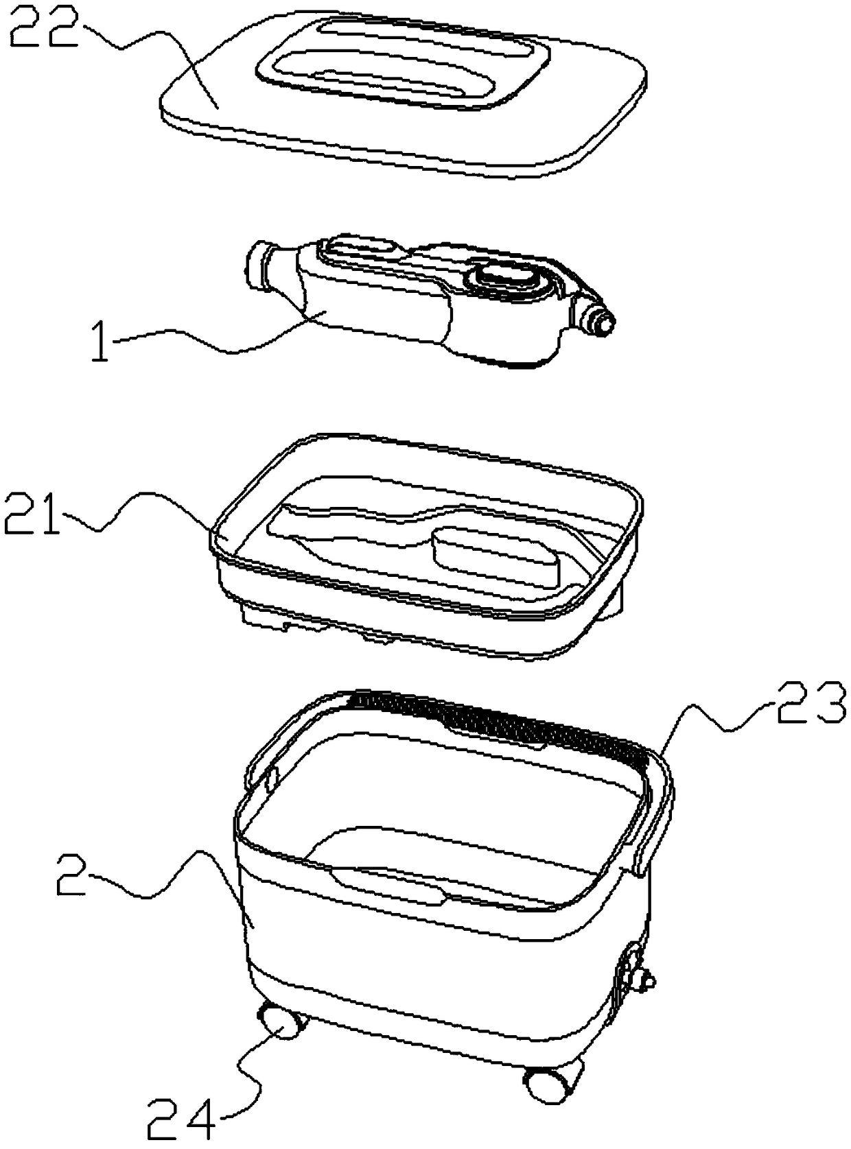 Hand-held cleaning gun and cleaning device