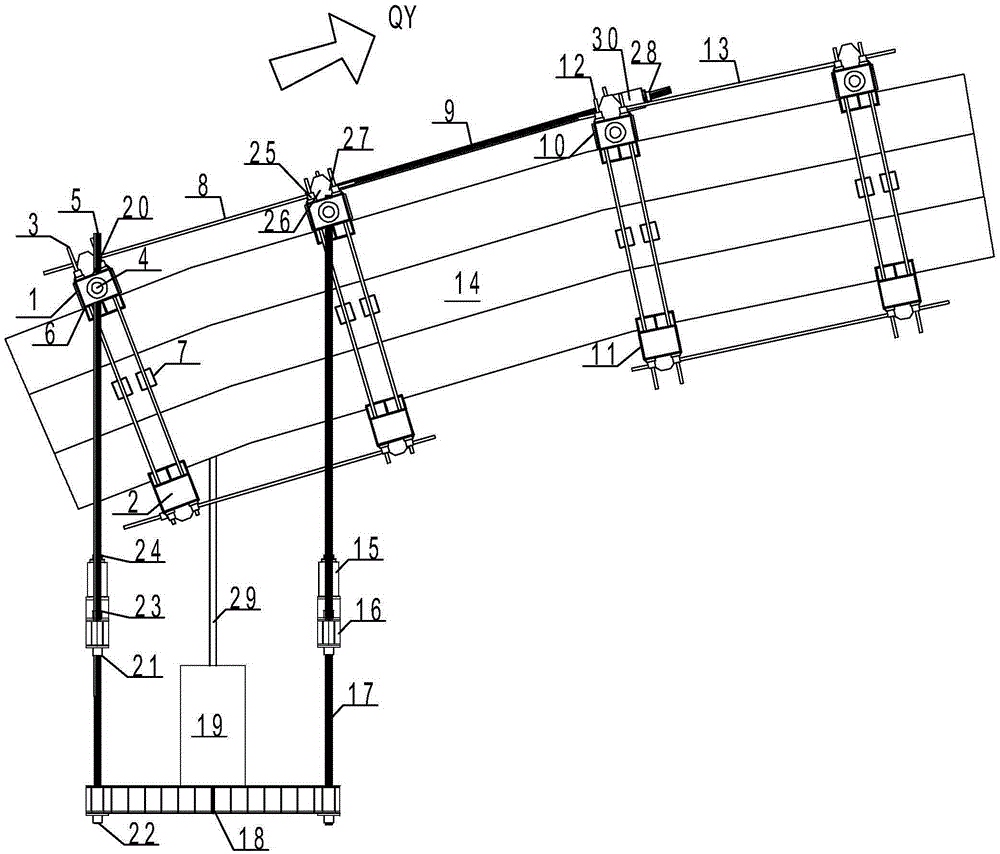 Device for replacing traction friction type anchoring hanger rod and method for replacing steel tube arch bridge hanger rod by using device