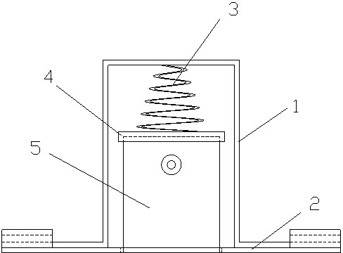 Acoustic emission sensor fixing device for concrete surface