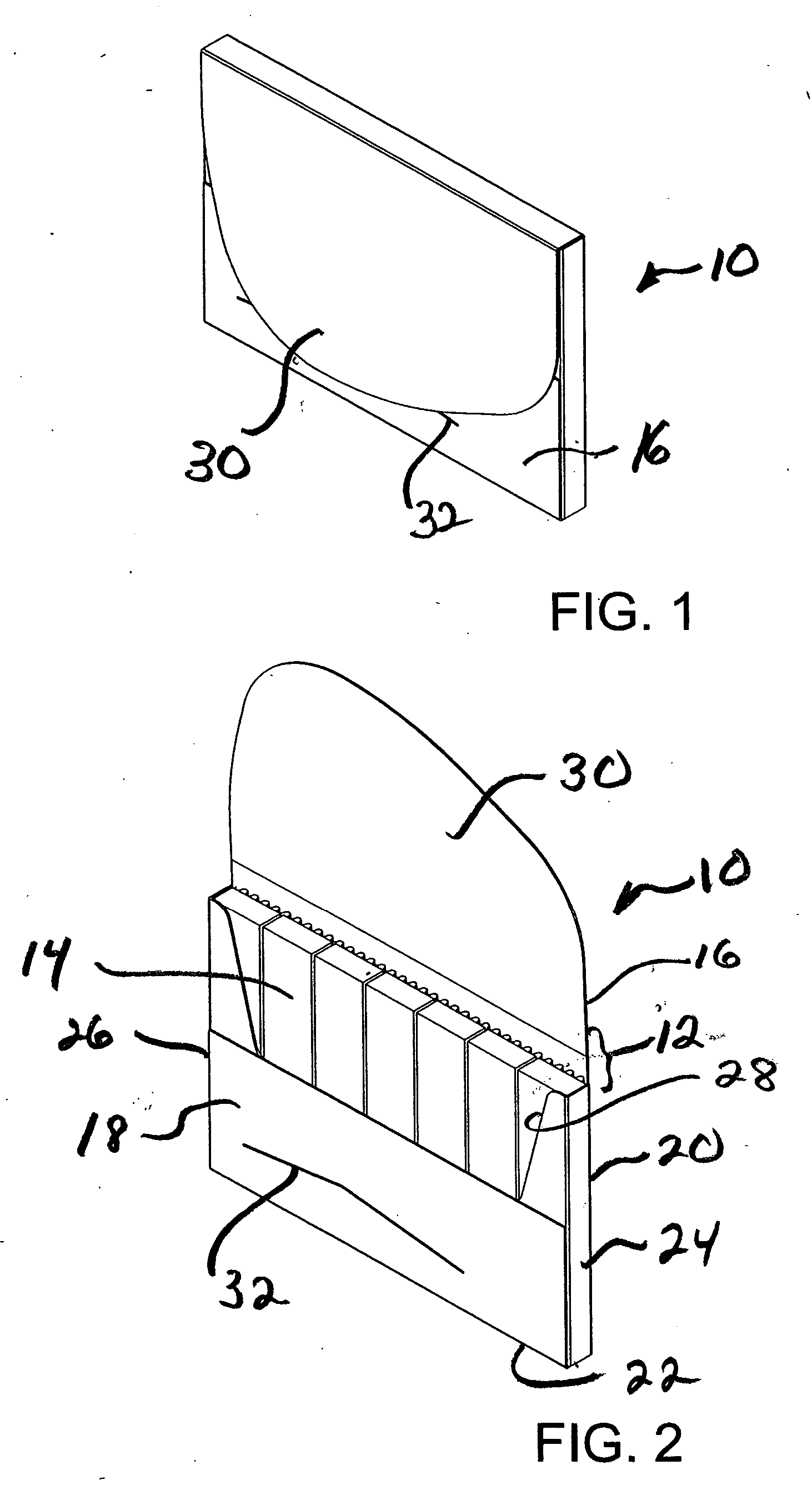 Gum slab package having insertable product retention member