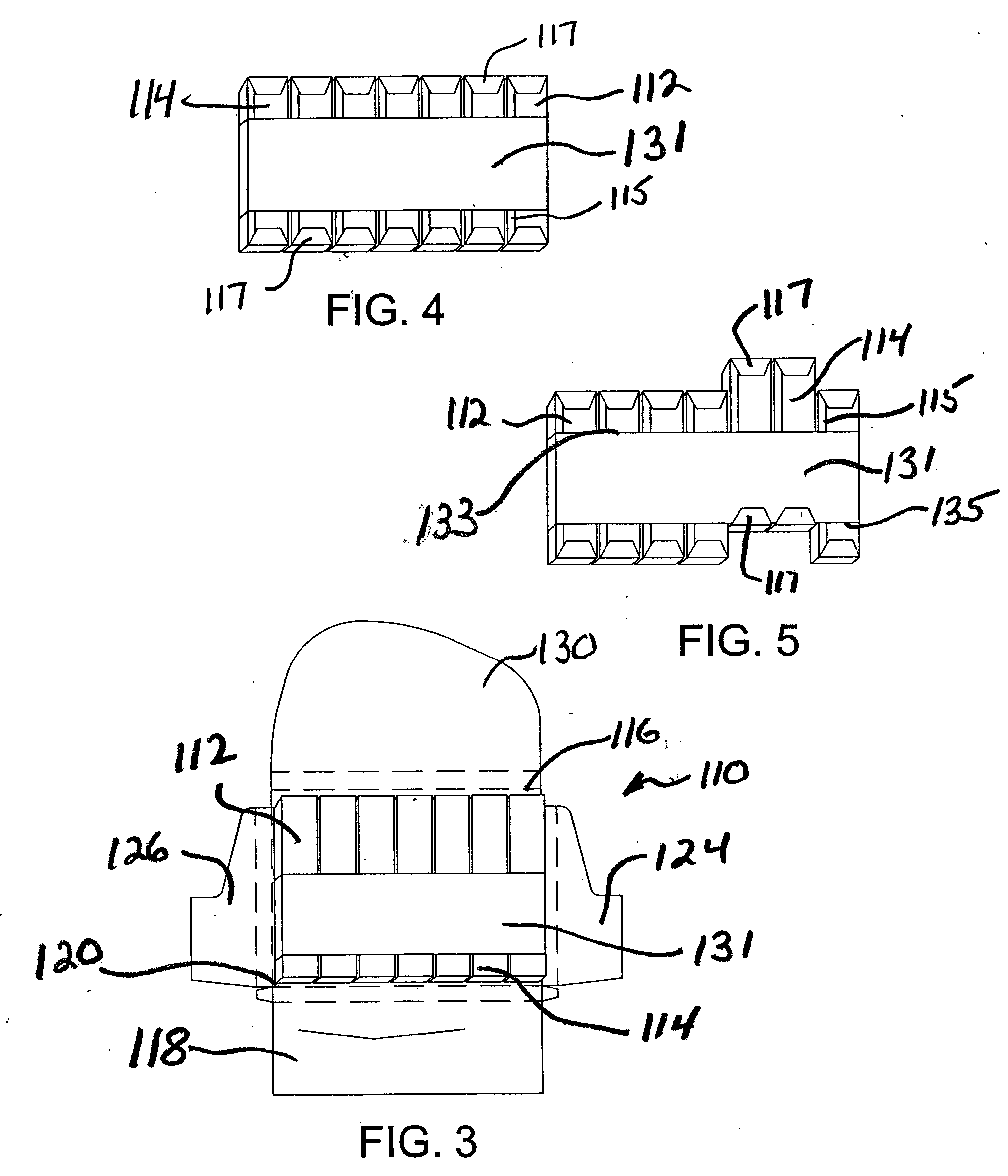 Gum slab package having insertable product retention member