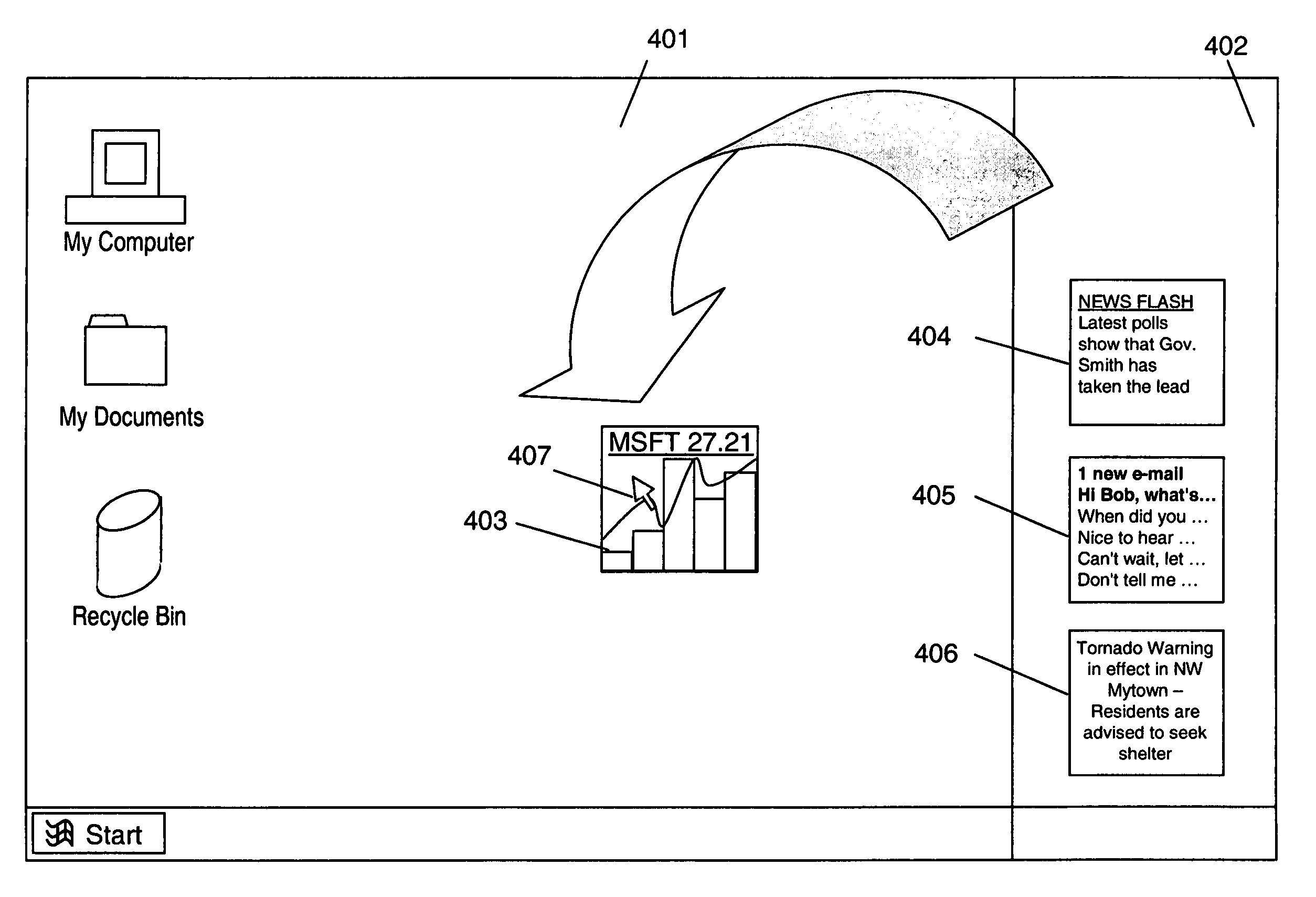 Sidebar tile free-arrangement