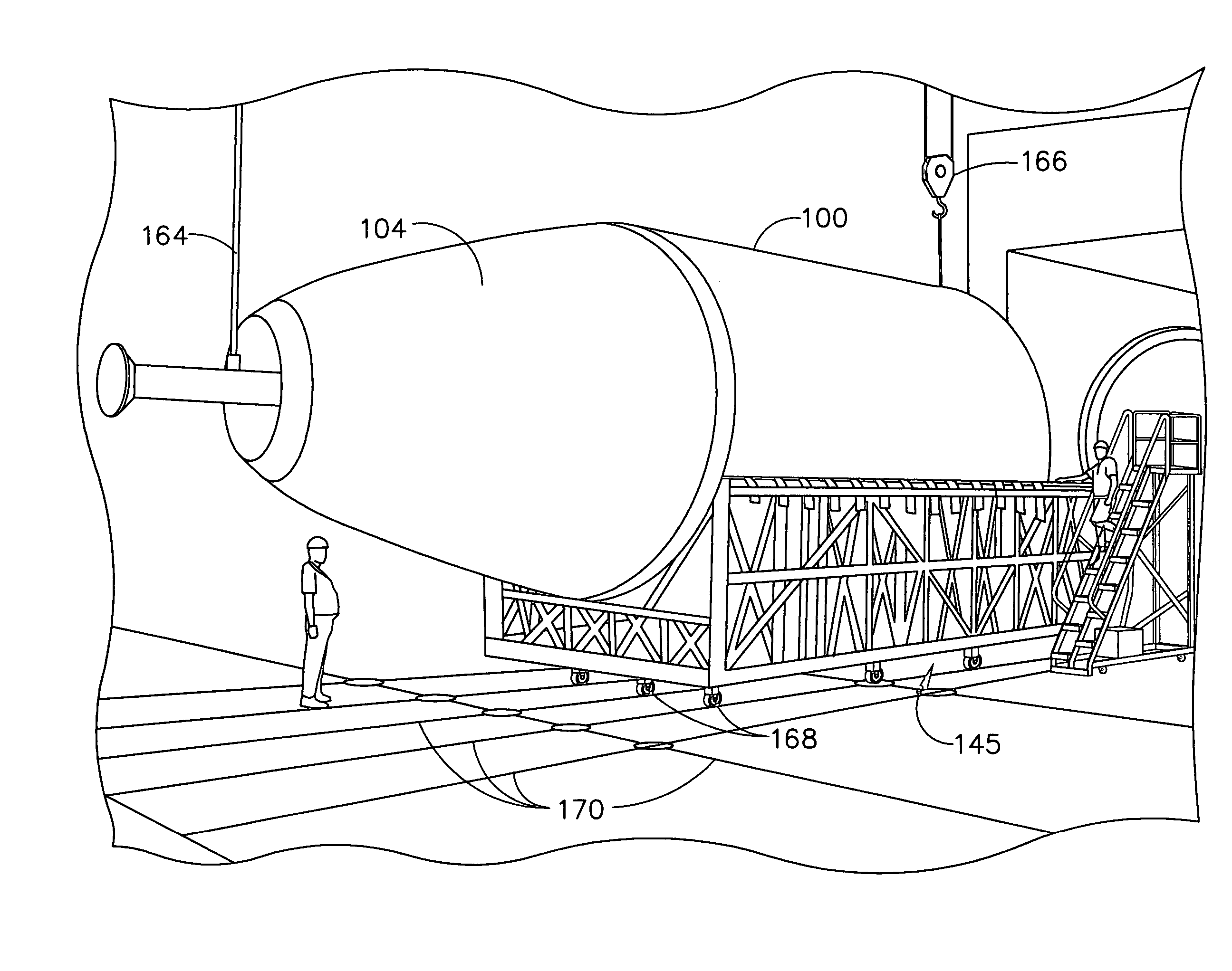 Method of transferring large uncured composite laminates