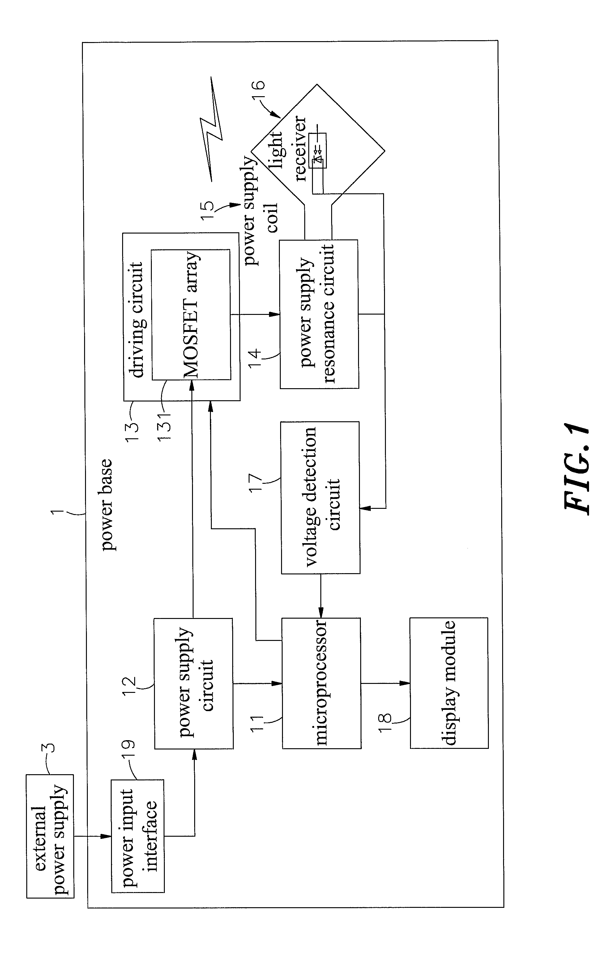 Method for identification of a light inductive charger