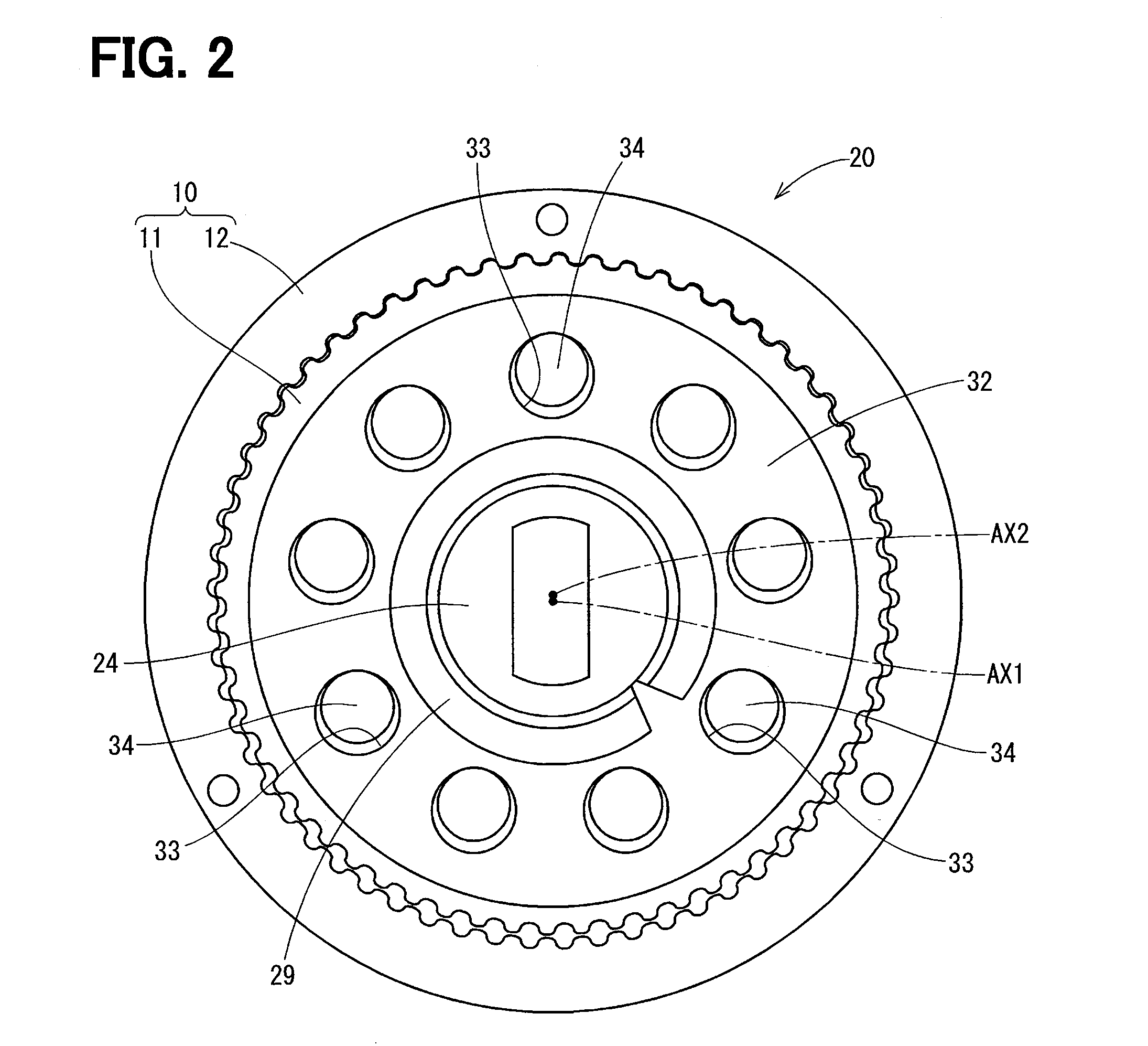 Planetary gear train of internal engagement type